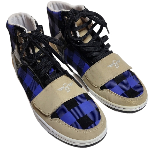 Creative Recreation Cesario Sneaker Tan Purple Black Plaid Size 8 EU 39 - Picture 1 of 16